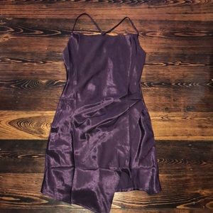Purple silky mini dress- brand new!